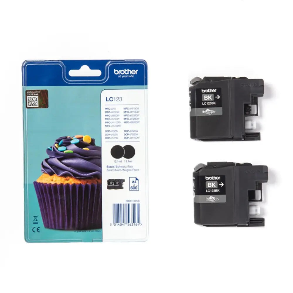 Brother Cartucho LC123BKBP Negro Blister - detalle