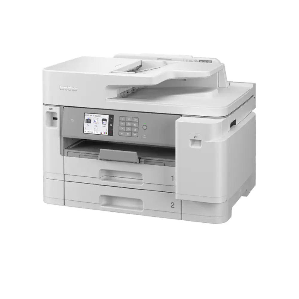 Impresora multifunción Brother MFC-J5955DW con escáner, impresión a color A3, conexión Wi-Fi y resolución de 1200 x 4800 DPI.