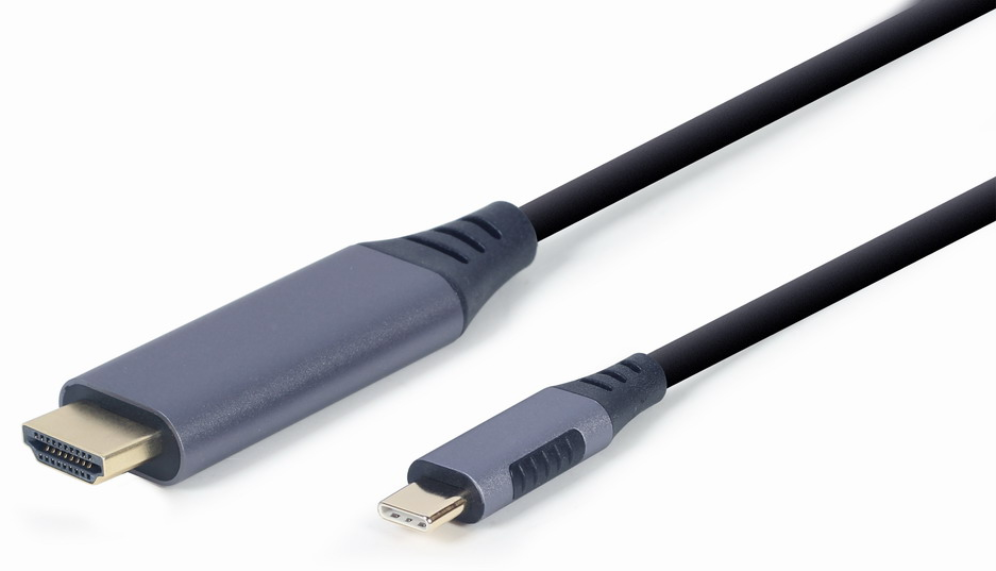 CABLE ADAPTADOR DE PANTALLA GEMBIRD USB TIPO C A HDMI, GRIS ESPACIAL, 1,8 M