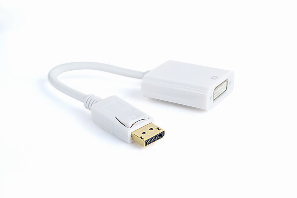 Gembird A-DPM-DVIF-002-W adaptador de cable de vídeo 0.1 m DisplayPort DVI Blanco