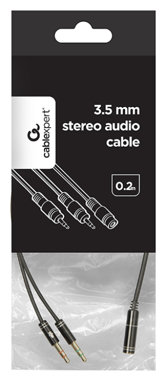 CABLE ADAPTADOR GEMBIRD-HEMBRA 4PINES 3,5MM A 2 STEREO 3,5MM NEGRO, C.METALIC - detalle