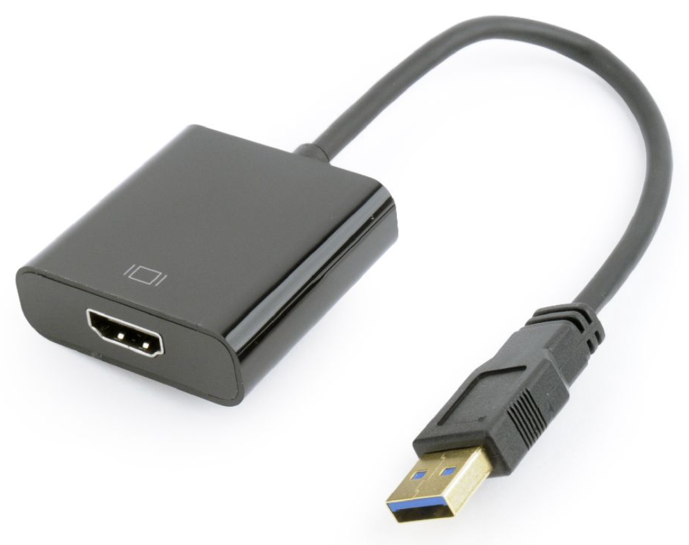 CABLE ADAPTADOR GEMBIRD USB 3.0 MACHO A HDMI HEMBRA NEGRO - detalle