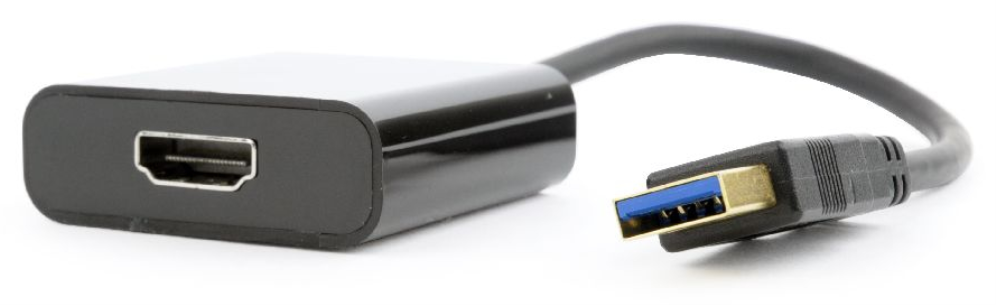 CABLE ADAPTADOR GEMBIRD USB 3.0 MACHO A HDMI HEMBRA NEGRO - detalle
