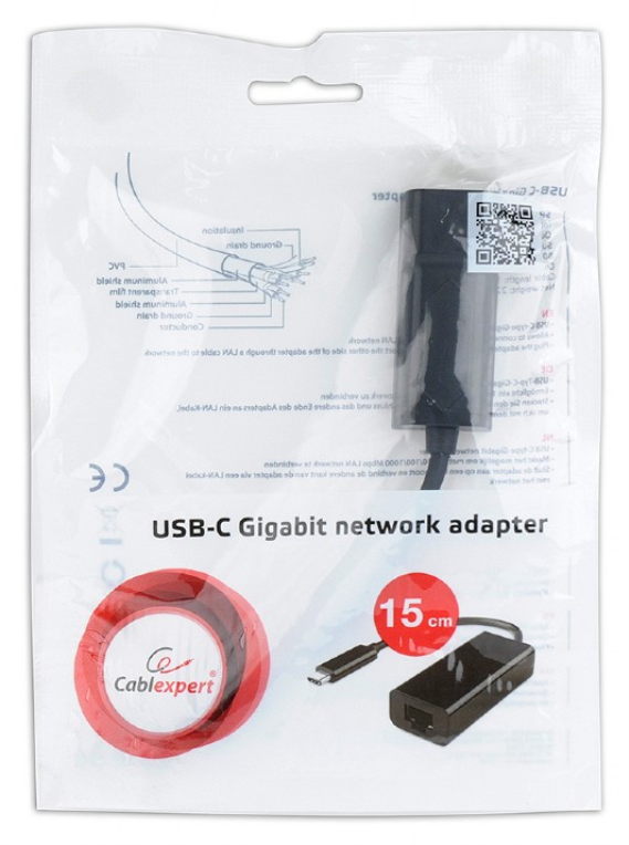 CABLE ADAPTADOR GEMBIRD USB C A ETHERNET - detalle