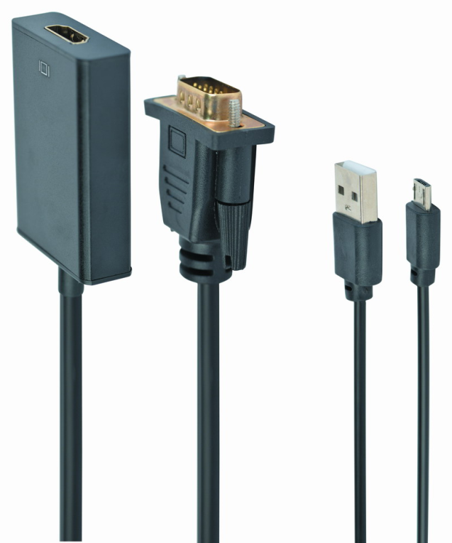 CABLE ADAPTADOR GEMBIRD VGA MACHO A HDMI HEMBRA 0,15M CON AUDIO 3,5MM