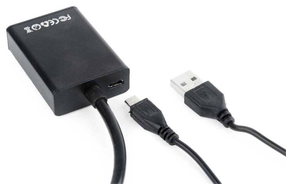 CABLE ADAPTADOR GEMBIRD VGA MACHO A HDMI HEMBRA 0,15M CON AUDIO 3,5MM - detalle
