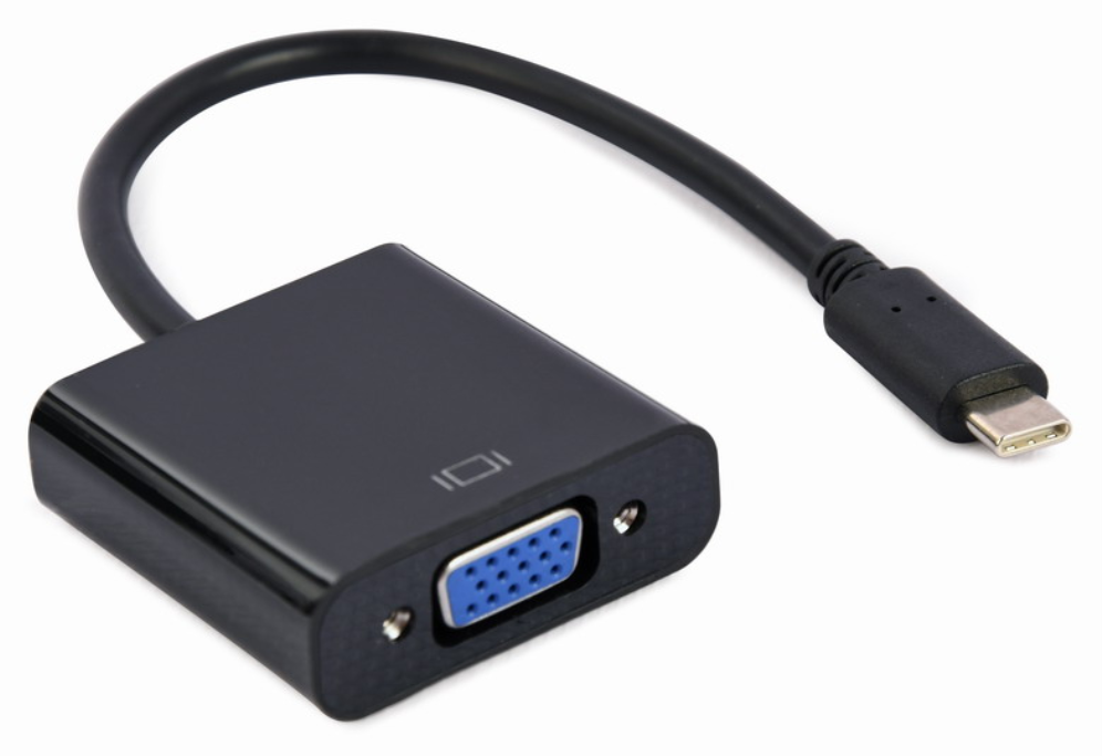 CABLE ADAPTADOR USB TIPO C A VGA 15 CM NEGRO - detalle