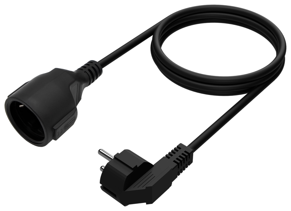 CABLE AISENS ALARGADOR ALIMENTACION SCHUKO CEE7/M-CEE7/H 3mts - detalle