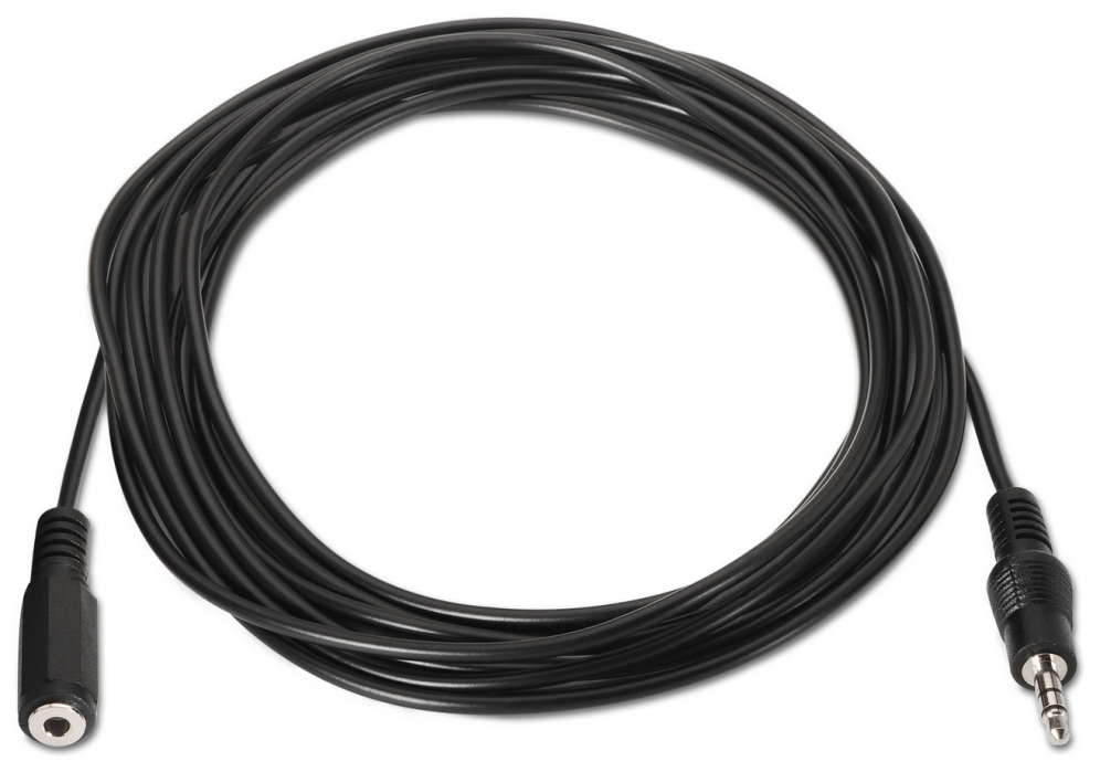 CABLE AISENS AUDIO ESTEREO JACK 3.5 M-JACK 3.5 H NEGRO 3.0M - detalle