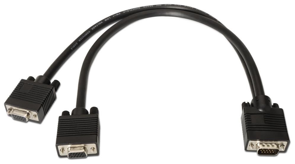 CABLE AISENS BIFURCADOR SVGA HDB15/M-2XHDB15/H NEGRO 45 CM - detalle