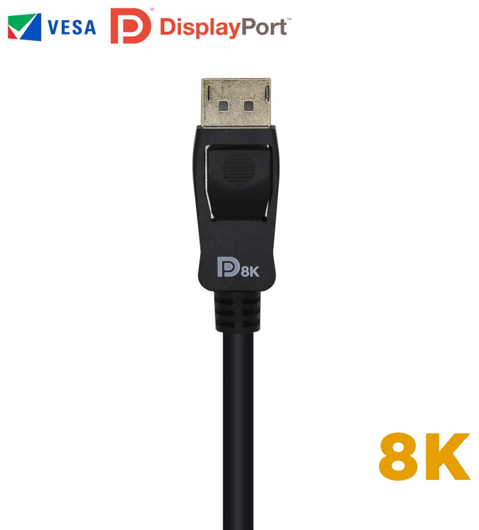 CABLE AISENS DISPLAYPORT CERTIFICADO V1.4 8K60HZ M/M 2.0M NEGRO - detalle
