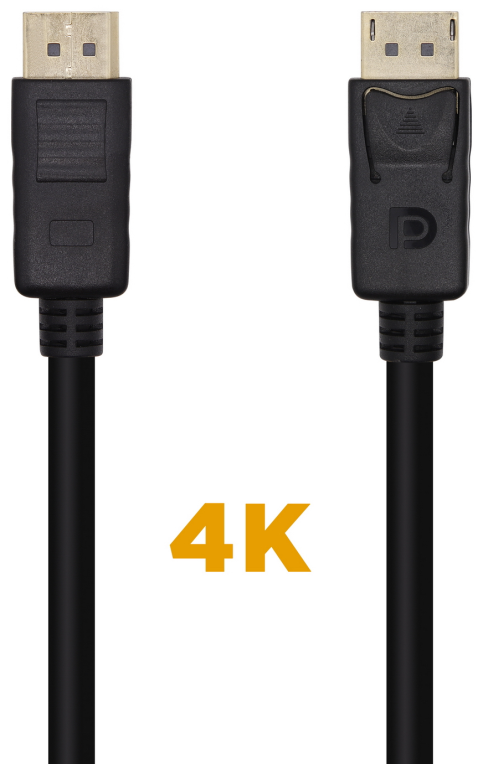 CABLE AISENS DISPLAYPORT V1.2 4K@60HZ DP M-DP M NEGRO 1.0M - detalle