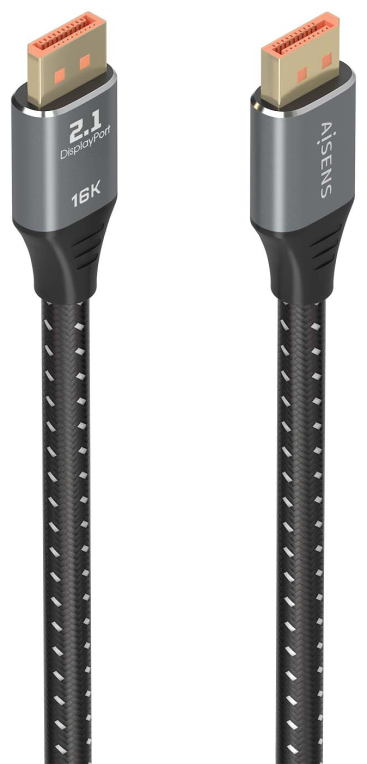 CABLE AISENS DISPLAYPORT V2.1 16K@60HZ 80GBPS DP/M-DP/M NEGRO 2.0M
