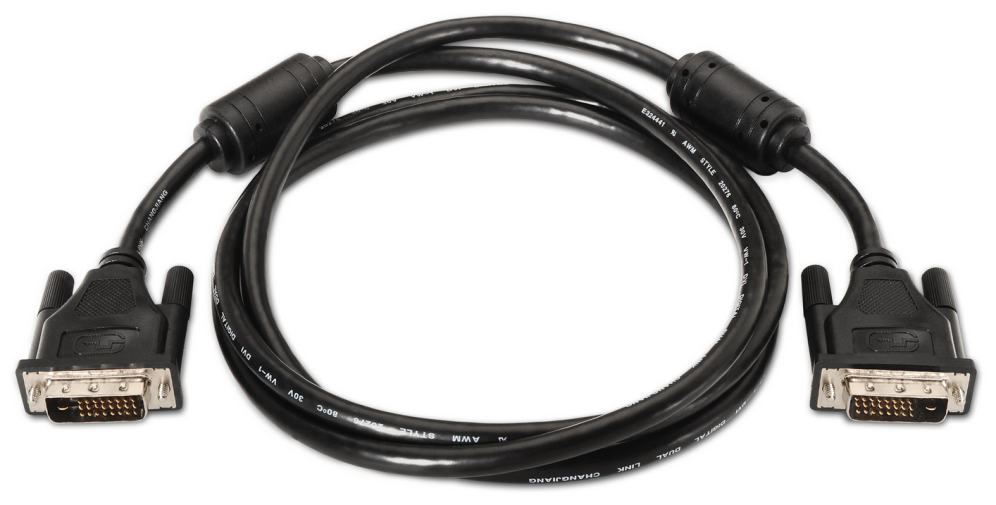 CABLE AISENS DVI DUAL LINK 24+1 CON FERRITA M/M NEGRO 1.8M - detalle