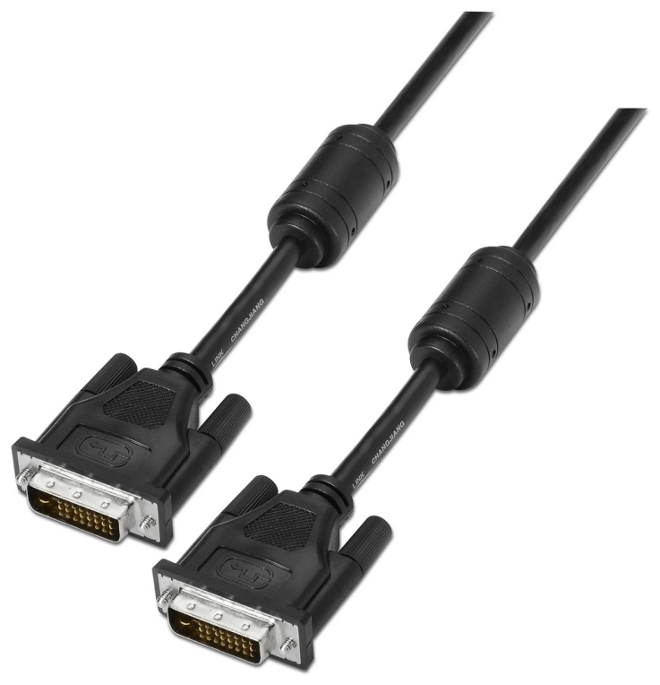 CABLE AISENS DVI DUAL LINK 24+1 CON FERRITA M/M NEGRO 1.8M