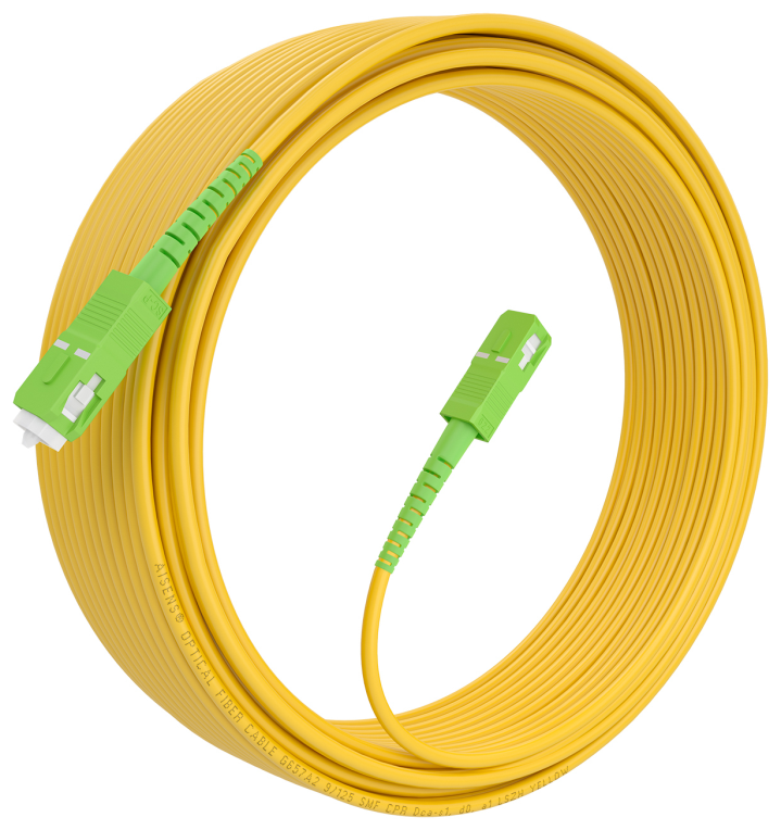 CABLE AISENS FIBRA G657A2 3.0 9 125 SMF SIMPLEX LSZH SC APC 15M - detalle