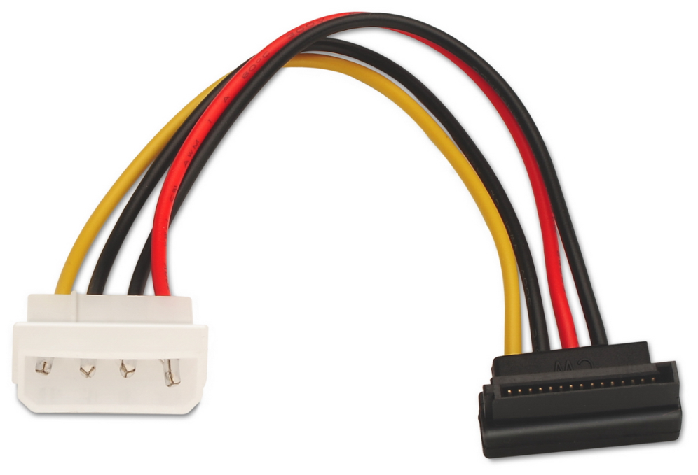 CABLE AISENS SATA ALIMENTACION ACODADO MOLEX 4PIN M-SATA/H 16CM - detalle