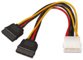 CABLE AISENS SATA ALIMENTACION MOLEX 4PIN M-2XSATA/H 20CM