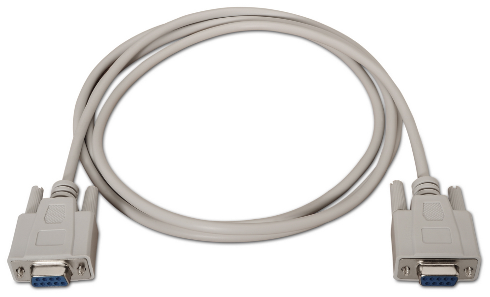 CABLE AISENS SERIE NULL MODEM DB9/H-DB9/H BEIGE 1.8M - detalle