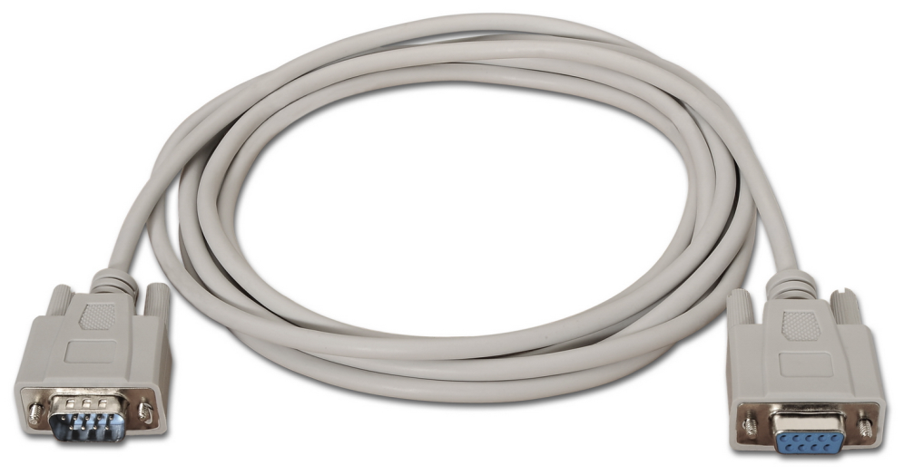 CABLE AISENS SERIE RS232 DB9/M-DB9/H BEIGE 1.8M - detalle
