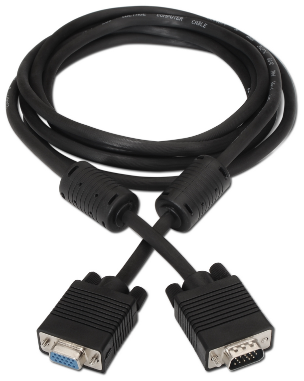 CABLE AISENS SVGA CON FERRITA HDB15/M-HDB15/H NEGRO 1.8M - detalle