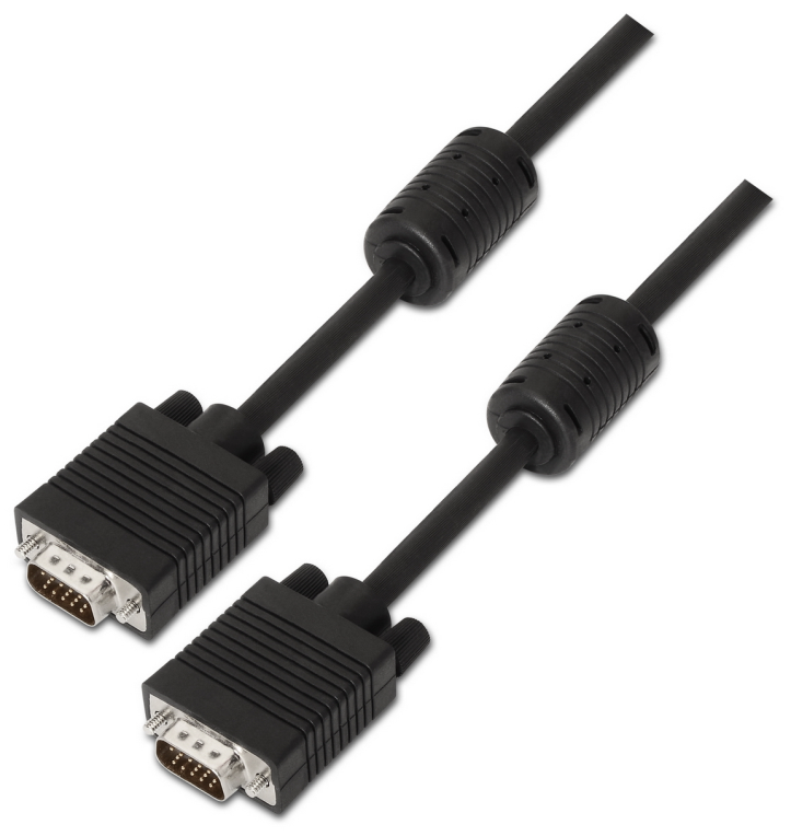 CABLE AISENS SVGA CON FERRITA HDB15/M-HDB15/M NEGRO 20M