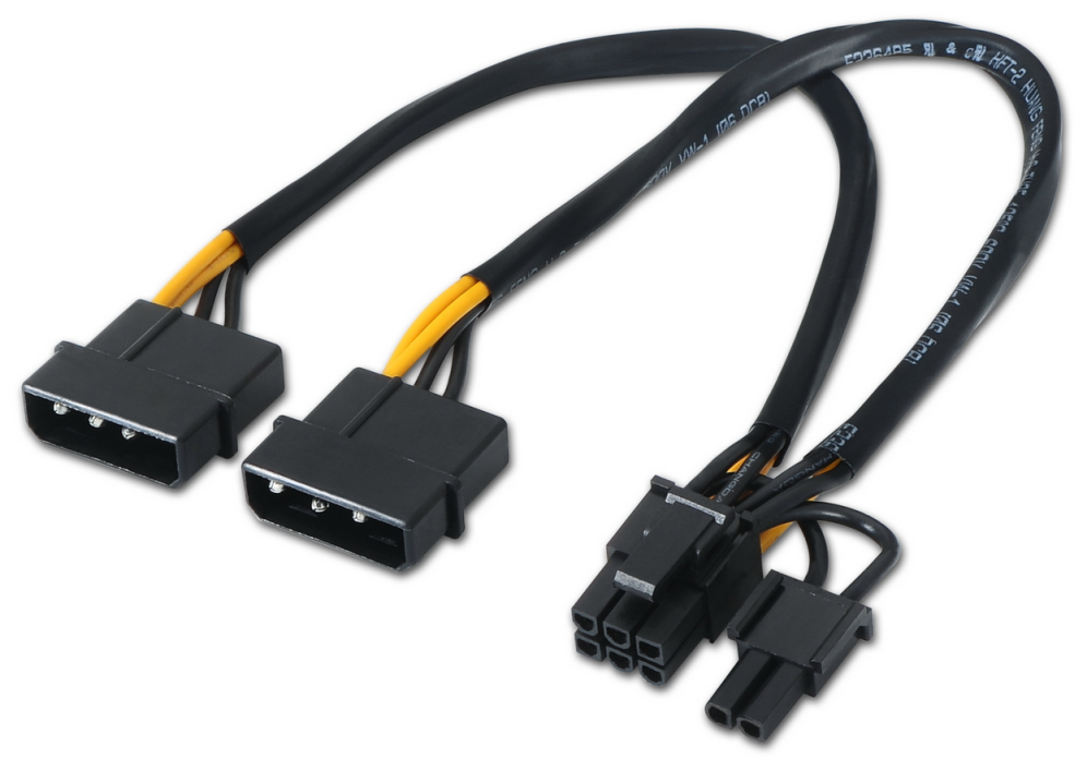 CABLE AISENS TARJETA GRA?FICA 2XMOLEX 4PIN M-PCI-E(MOLEX 6+2PIN) M 20CM
