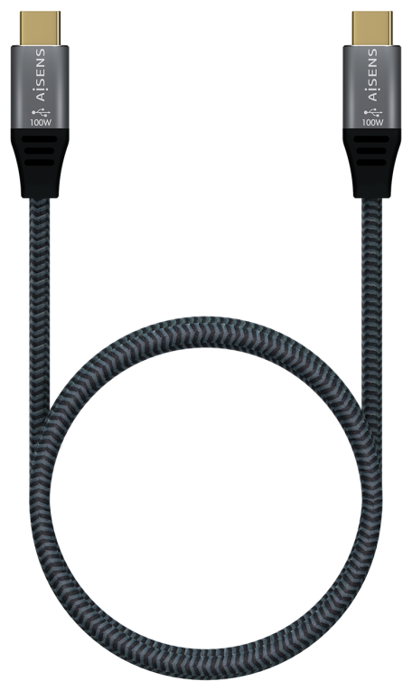 CABLE AISENS USB 2.0 ALUMINIO 5A 100W E-MARK USB-C 1.0M - detalle