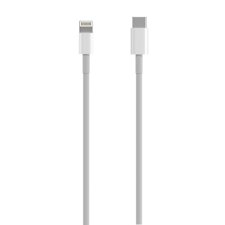 AISENS Cable USB 2.0 USB-C A Lightning PD 2A. Lightning/M-USB-C/M. Blanco. 0.5 m