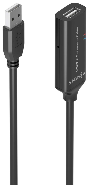 CABLE AISENS USB 2.0 PROLONGADOR AMPLIFICADOR A/M-A/H NEGRO 10M