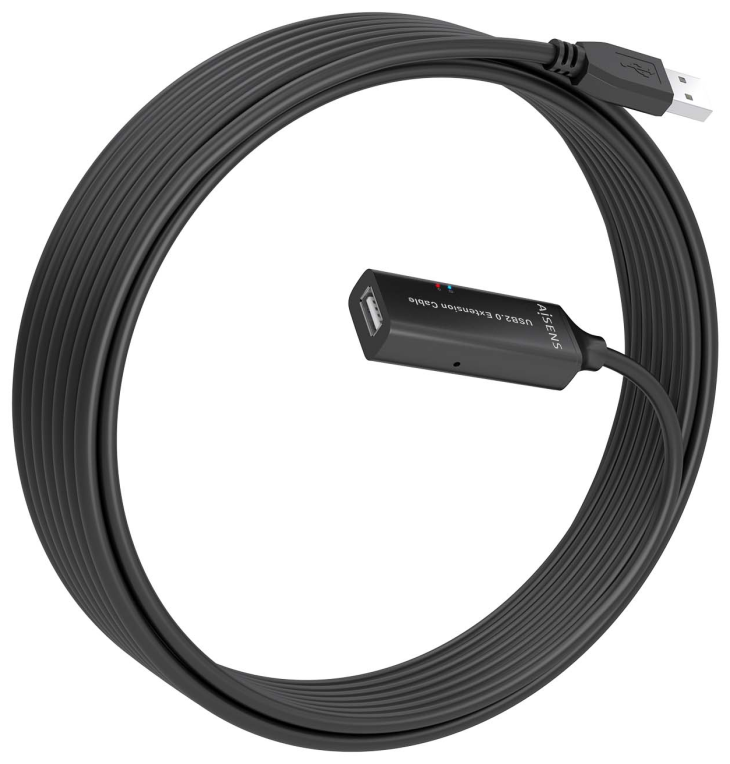 CABLE AISENS USB 2.0 PROLONGADOR AMPLIFICADOR A/M-A/H NEGRO 10M - detalle
