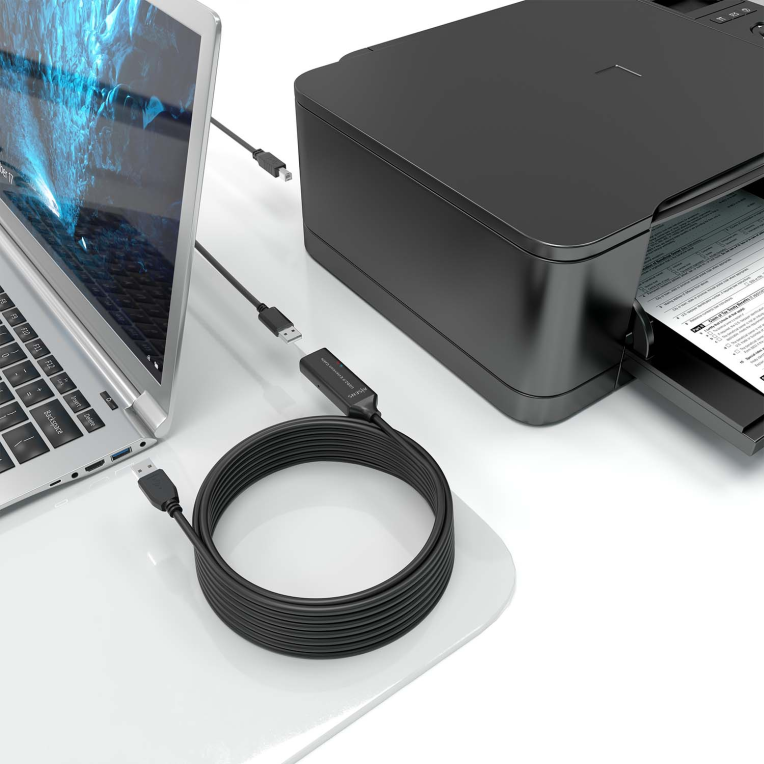 CABLE AISENS USB 2.0 PROLONGADOR AMPLIFICADOR A/M-A/H NEGRO 10M - detalle