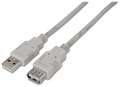 CABLE AISENS USB 2.0 TIPO A/M-A/H BEIGE 1.0M