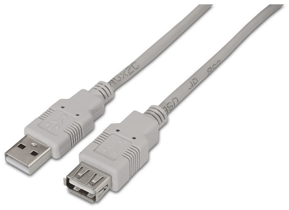 CABLE AISENS USB 2.0 TIPO A/M-A/H BEIGE 1.0M