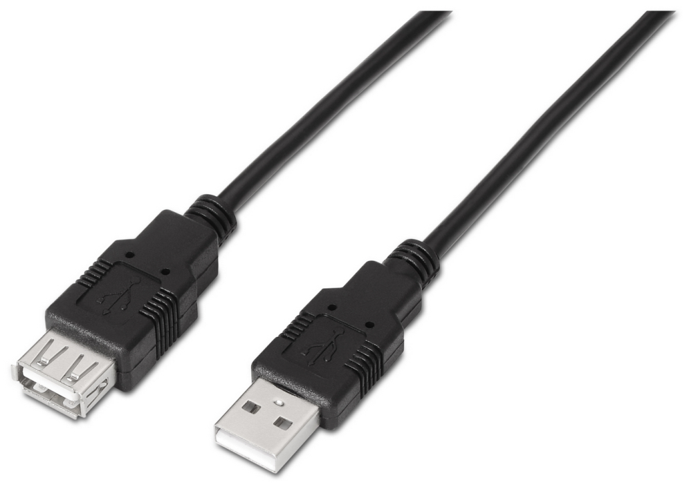 CABLE AISENS USB 2.0 TIPO A M-A H NEGRO 1.0M