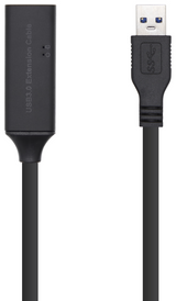AISENS Cable USB 3.0 Prolongador con amplificador y alim.. Tipo A/M-A/H. Negro. 10m