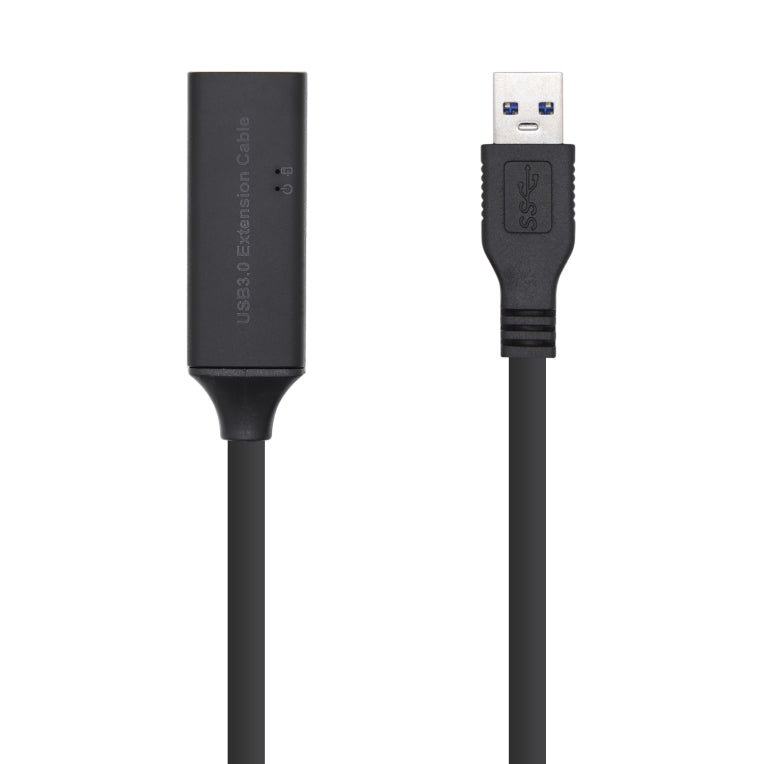 AISENS Cable USB 3.0 Prolongador con amplificador y alim.. Tipo A/M-A/H. Negro. 10m
