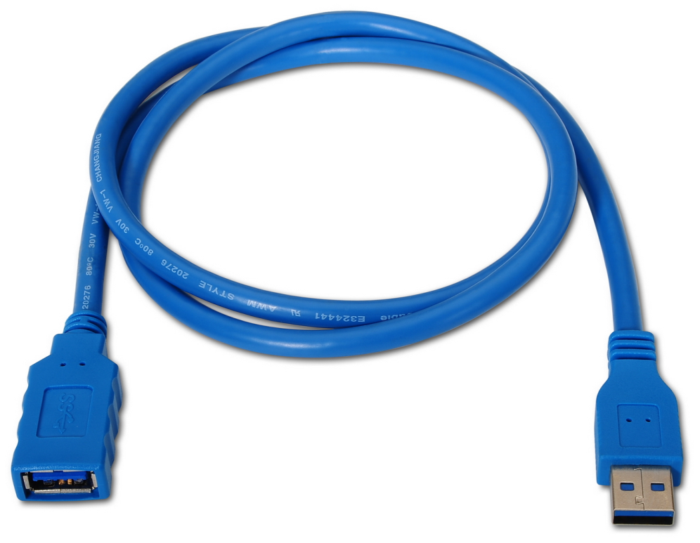 CABLE AISENS USB 3.0 TIPO A/M-A/H AZUL 2.0M - detalle