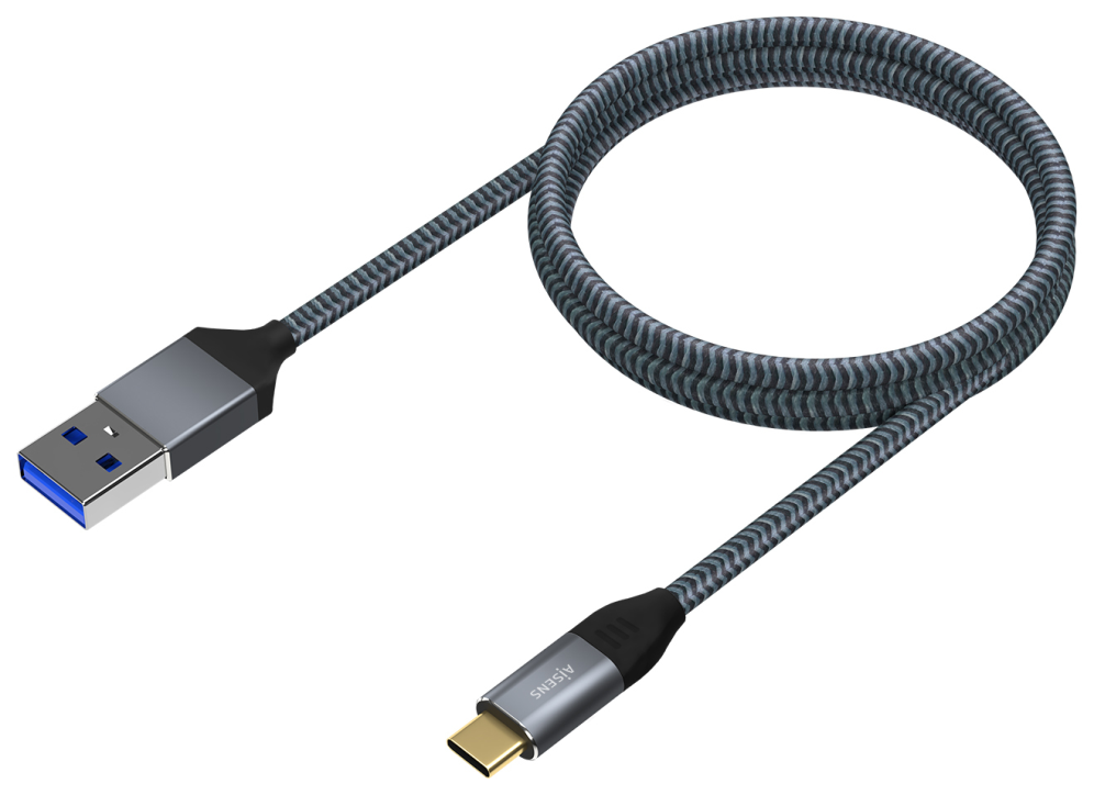 CABLE AISENS USB 3.1 GEN2 ALUMINIO 10GBPS 3A USB-C/M-A/M 0.5M - detalle