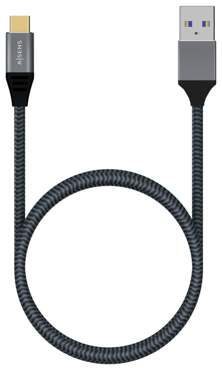 CABLE AISENS USB 3.1 GEN2 ALUMINIO 10GBPS 3A USB-C/M-A/M 1.5M - detalle