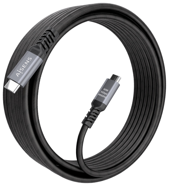 CABLE AISENS USB 3.2 GEN1 5GBPS 4K60HZ 3A 60W E-MARK C/M-C/M 10M - detalle