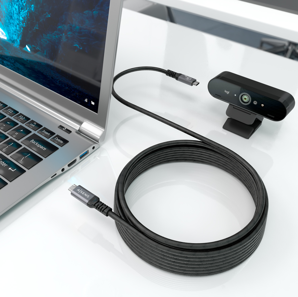 CABLE AISENS USB 3.2 GEN1 5GBPS 4K60HZ 3A 60W E-MARK C/M-C/M 10M - detalle