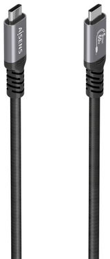 AISENS Cable USB 3.2 Gen1 Aluminio 5Gbps 4K@60Hz 3A 60W E-Mark. Tipo USB-C/M-USB-C/M. Negro. 10M