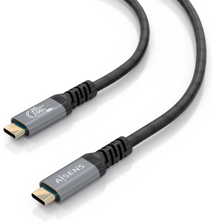 CABLE AISENS USB 3.2 GEN2x2 20GBPS 8K30HZ 5A 100W E-MARK C/M-C/M 3M - detalle