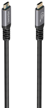 AISENS Cable USB 3.2 Gen2x2 Aluminio 20Gbps 8K@30Hz 5A 100W E-Mark. Tipo USB-C/M-USB-C/M. Negro. 3.0m
