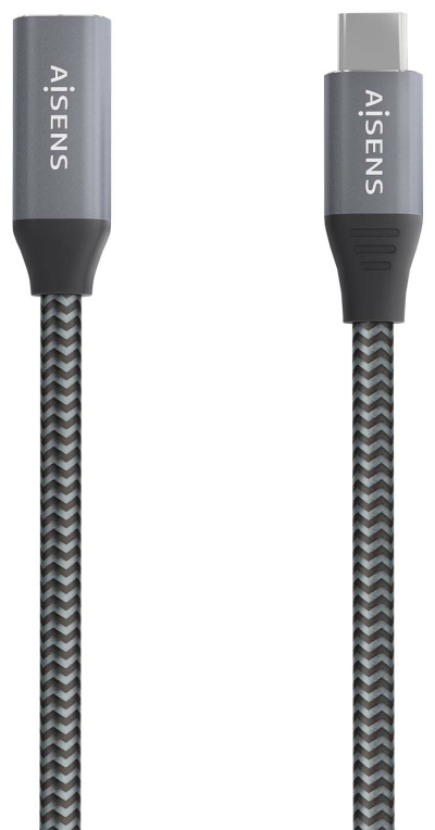 CABLE AISENS USB 3.2 GEN2X2 ALU 20GBPS 8K30 5A 100W USB-C M/H 2.0M - detalle
