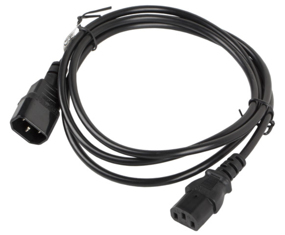 CABLE ALARGADOR LANBERG ALIMENTACION CPU IEC320 C13 H/IEC320 C14 M 1.8M - detalle