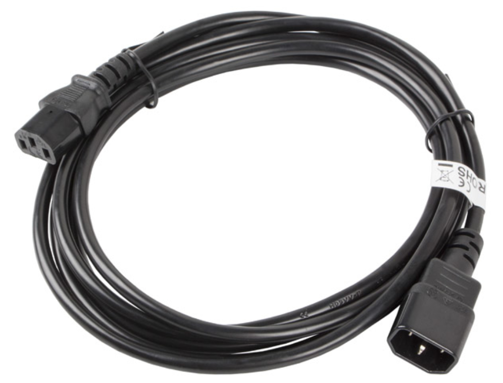 CABLE ALARGADOR LANBERG ALIMENTACION CPU IEC320 C13 H/IEC320 C14 M VDE 3M - detalle