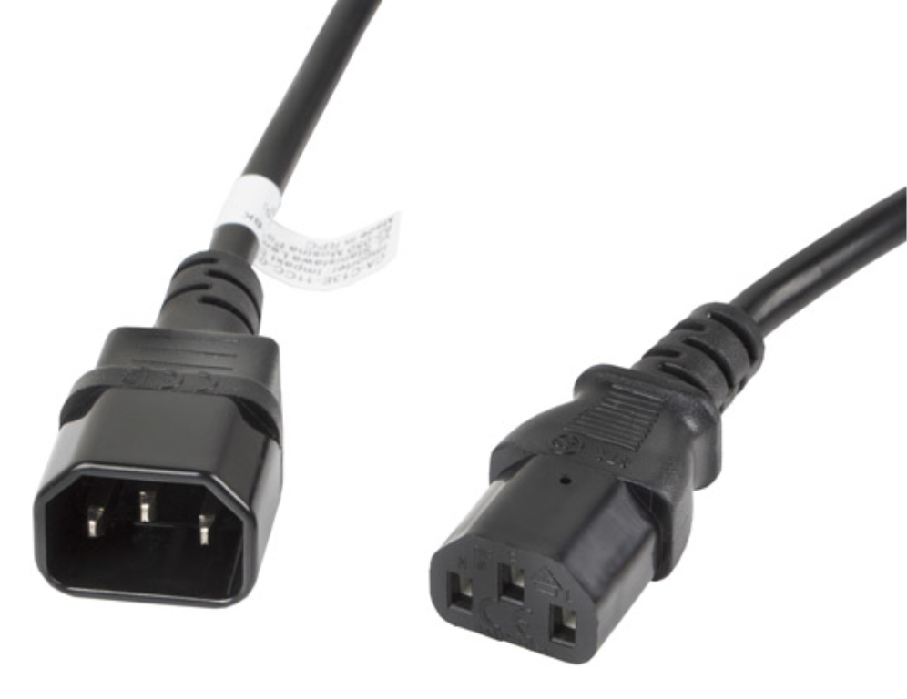 CABLE ALARGADOR LANBERG ALIMENTACION CPU IEC320 C13 H/IEC320 C14 M VDE 3M