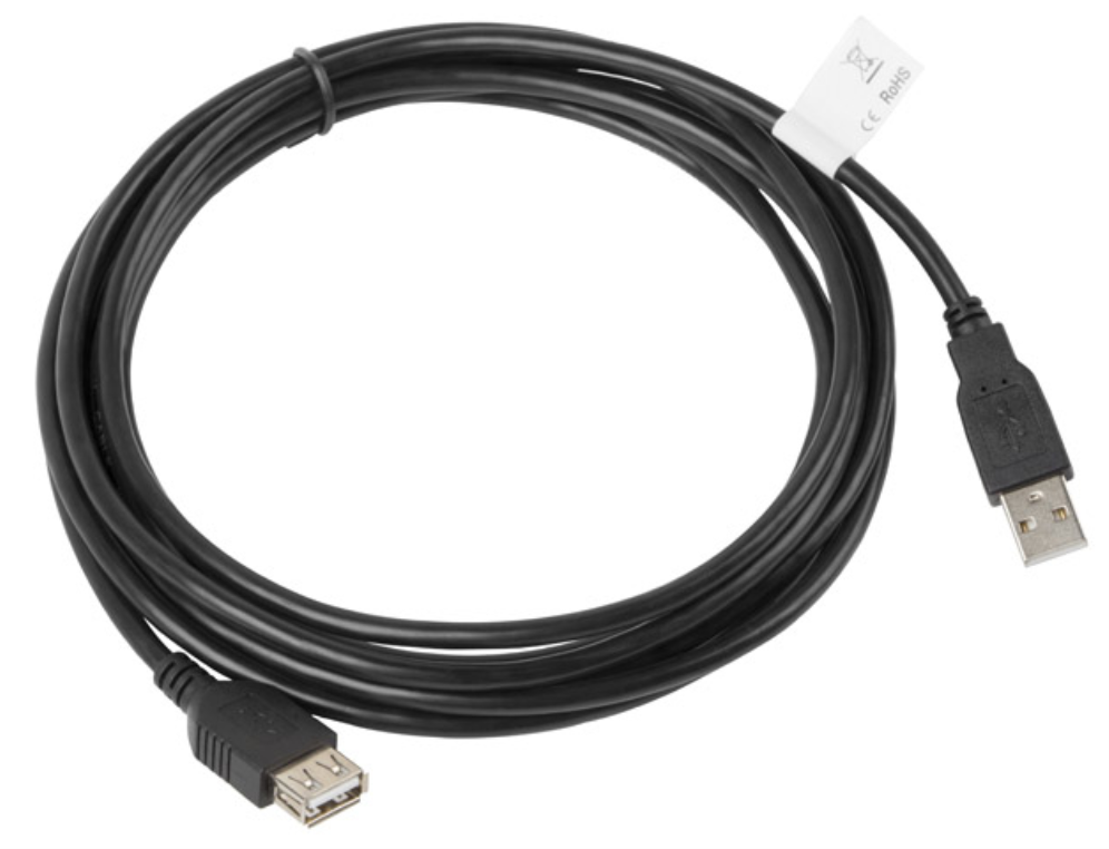 CABLE ALARGADOR LANBERG USB 2.0 MACHO HEMBRA 3M NEGRO